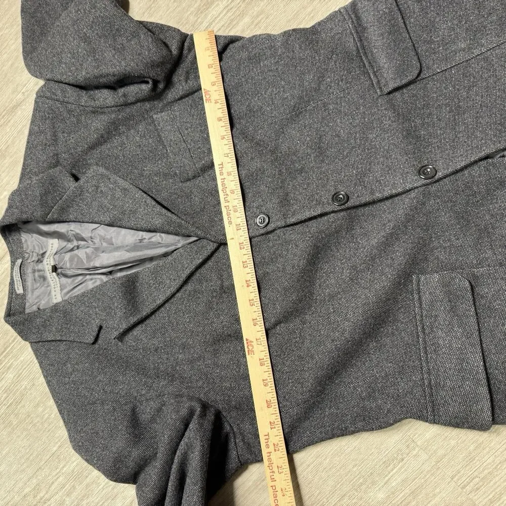 Structure Le Collezioni Blazer Sports Coat Gray Mens Vintage Wool Blend Large